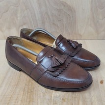 Mezlan Mens Loafers Sz 10 M Brown Leather kiltie Tassel Dress Shoes Spain - $39.87
