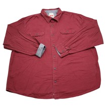 Wrangler Shirt Mens 2XL XXL Red Button Up Flip Cuff Cowboy Western Flex ... - £14.26 GBP