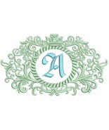 Elegant Round Floral Frame Machine Embroidery Design, letters not includ... - €3,94 EUR