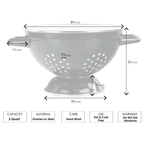 Reston Lloyd™ ~ 3 Quart ~ Enamel on Steel ~ Two-Toned ~ Lime & White Colander Item image 6