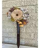 Fall Cemetery cross , grave decoration for fall, memorial grave fall cem... - $25.00