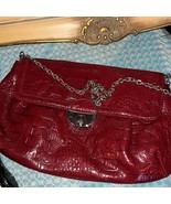 Liz &amp; Co red purse with silver chain, new with tags - $18.62