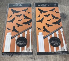 Paper Cutout Crows Set Of 2 Packs (24 Total Crows) Adhesive Crafts Horizon Group - £3.92 GBP