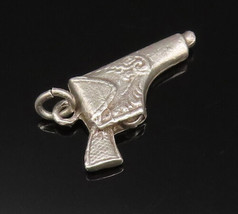 SOITHWESTERN 925 Silver - Vintage Etched Holster With Gun Pendant - PT21327 - £36.95 GBP