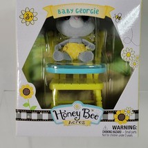 Honey Bee Acres Baby Georgie Flocked Bear Cub Highchair Fuzzy Miniature Honeybee - £9.89 GBP