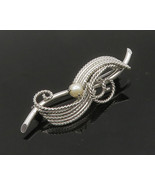 CARL ART 925 Silver - Vintage Petite Pearl Swirl Twist Brooch Pin - BP8496 - £31.36 GBP