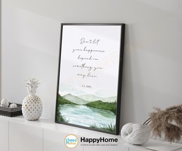 C.S. Lewis Quote Wall Art Don&#39;t Let Your Happiness Inspirational Art Decor -P664 - £19.41 GBP+