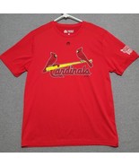 St. Louis Cardinals Mens T Shirt Size Large Majestic Red Cool Base Evolu... - £10.95 GBP