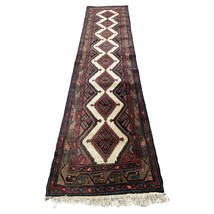 Handmade Vintage Persian Hamadan Runner 2.4&#39; x 10.9&#39; (75cm x 335cm), 197... - $10,005.68 MXN