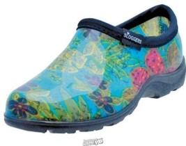 Principle Plastics Sloggers Women&#39;s Shoe Garden Blue Print Size 10 - $37.99