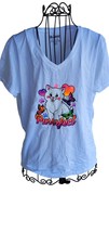 Gildan Size Large  White with Cat Print added - £5.48 GBP
