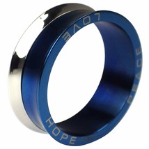 Peace Hope Love Ring Womens Blue Stainless Steel Band Sizes 6-11 Boho Style - £11.98 GBP