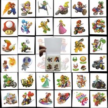 80Pc Mario Temporary Tattoos Birthday Party Supplies Favors Gifts Remova... - £17.32 GBP