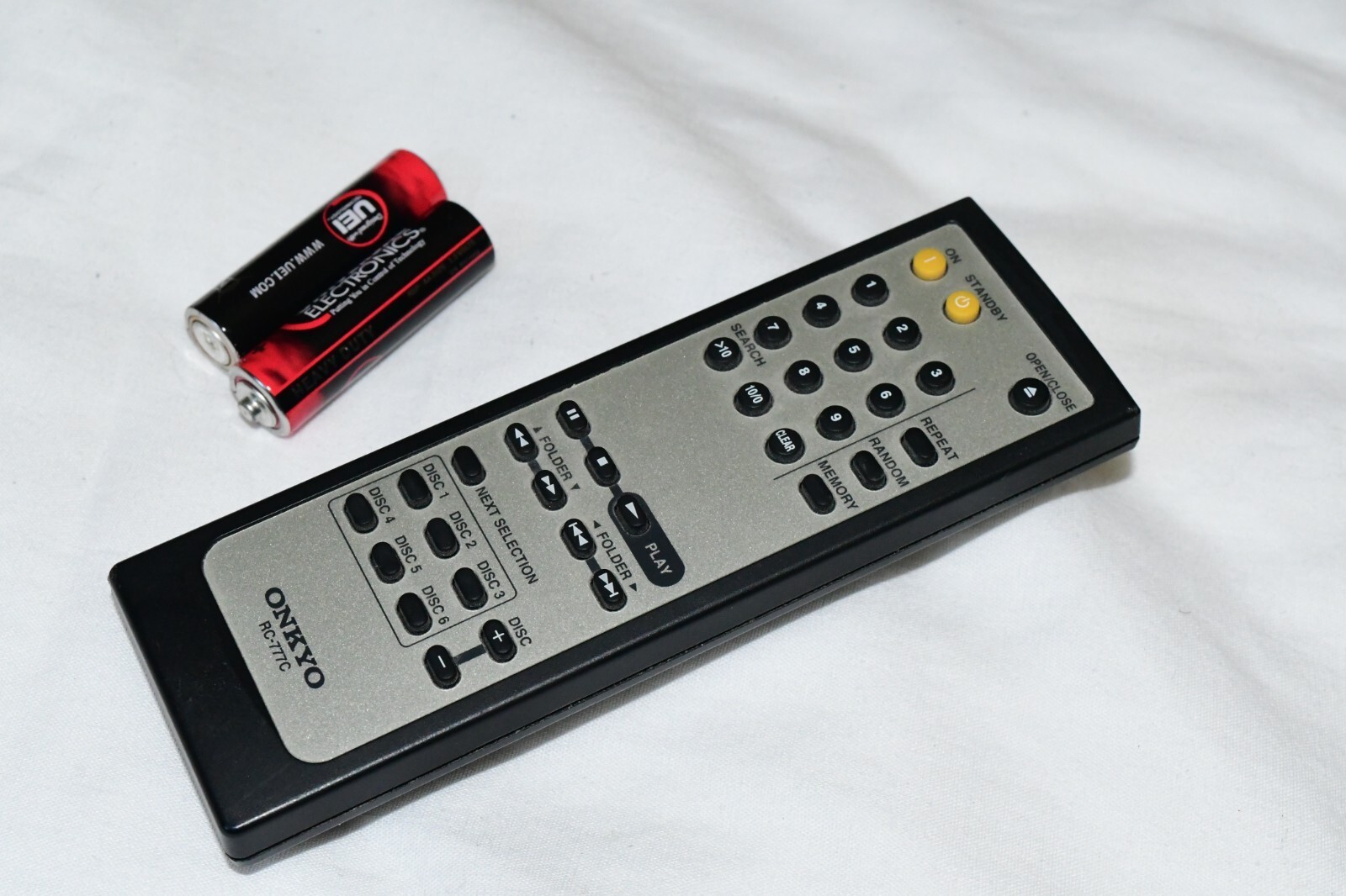 Onkyo RC-777C Remote for DX-C390 tested with batteries oem original USA SELLER  			