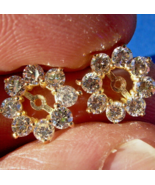 Earth mined Diamond Deco Earrings Jackets Solitaire Studs Enhancers Wrap... - $2,845.25