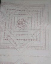 Vintage 80s Tri-Chem Paint 20 Quilt Blocks ROSES Stamped Embroidery Set ... - $25.00