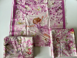 Lot Of Michael Miller 2011 Fabrics Petal Flower Fairies, Panel &amp; Border Pink - £52.30 GBP