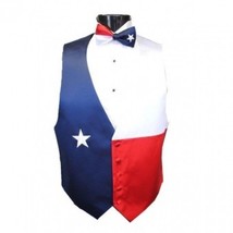 Red, White, and Blue Texas Star Tuxedo Vest and Bowtie - £116.77 GBP