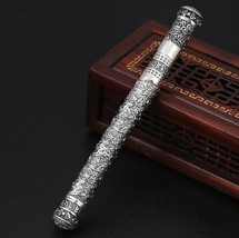 Pure Silver Sterling 925 Silver Retro Creative Ballpoint Pen S925 Jewelry (FGL) - £119.71 GBP