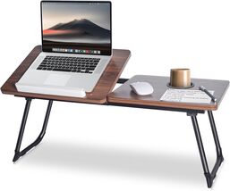 28.6-Inch Foldable &amp; Adjustable Laptop Bed Tray - Portable Workspace Sol... - $108.85