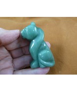 Y-CHE-705) little Green aventurine CHEETAH gemstone I love wild CATS cat... - €20,12 EUR