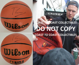 Kristaps Porzingis Boston Celtics signed NBA Basketball COA proof NY Knicks - £135.35 GBP