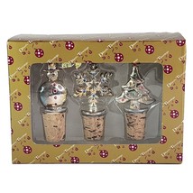 Dillards Trimmings Wine Bottle Stoppers Christmas Ornaments Snowman Tree... - $338.50 MXN