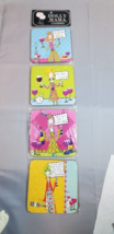 Dolly Mama Wine Drink Coasters Cork Backing Funny Captions Set of 4 New - £11.63 GBP