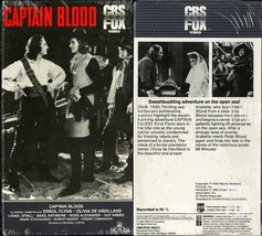 CAPTAIN BLOOD VHS OLIVIA DE HAVILLAND CBS FOX VIDEO 1984 WATERMARKS NEW - $9.95