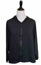 Lands End Waterproof Jacket Womens Plus Size 2X Black Zip Up Swim Coveru... - $34.65