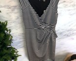 Worthington Dress Women Size 12 Sleeveless Striped Sheath Dress Black Wh... - $35.63