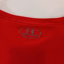 Under Armour Men’s Red T-Shirt Size Large Heat Gear Loose Fit Short Sleeve image 13