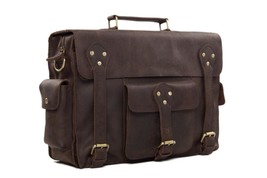 Men Briefcases Laptop Bag Vintage Style Cross Body Messenger Bag - £205.17 GBP