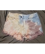 Vintage Havana Jeans Shorts Sz 28&quot; Tie Dye Festival Boho Summer Short Fr... - $13.55 CAD