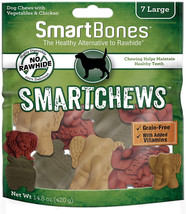 SmartBones Smart Chews Large Dog Treats 28 count (4 x 7 ct) SmartBones Smart Che - £82.38 GBP