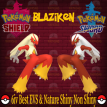 Pokemon Sword &amp; Shield Blaziken 6IV Shiny &amp; Non Shiny Best EVs &amp; Nature ... - $1.97