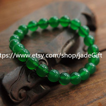 Free Shipping - good luck natural  green onyx Prayer Beads charm beaded bracelet - £14.38 GBP