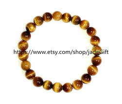 Free Shipping - 8mm perfect Natural Yellow tiger eye STONE Prayer Beads charm br - $19.99