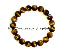 Free Shipping - perfect Natural Yellow tiger eye STONE Prayer Beads charm bracel - £16.07 GBP