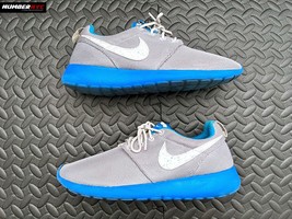 Nike Rosherun GS 599728-019 Running Shoes Youth Size 7Y Grey Gray Blue - £36.31 GBP