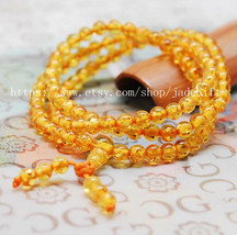 Free Shipping -  Natural  Baltic Amber  transparent golden yellow flower Amber 1 - £21.70 GBP