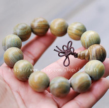 Free Shipping - handmade Tibetan Natural Green sandalwood Prayer Beads meditatio - £15.00 GBP