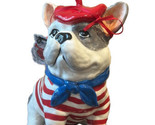 BLUE SKY CLAYWORKS Red Blue White FRENCHIE IN FRENCH SAILORS OUTFIT New - £47.06 GBP