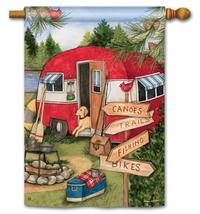 BreezeArt Studio M Camping Weekend Decorative Summer Lake Cabin Standard... - $27.50