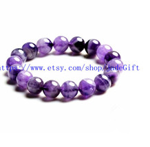 Free shipping -  10mm Natural dark purple Charoite gemstone charm beaded rosary  - £39.31 GBP