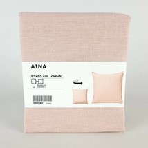 Ikea AINA Cushion Cover 100% Linen Light Pink  26x26&quot;  904.265.60 - $29.68