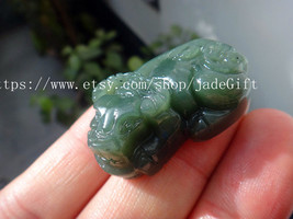 Free Shipping - Natural jadeite jade ox , Elegant Natural green ox jadeite jade  - £19.01 GBP