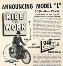 1949 Servi-Cycle Model L Motorcycle Advertisement Vintage Motor Bikes DW... - $19.99