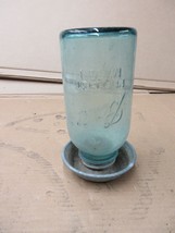 Antique Ball Mason Jar Chicken Watering Can Water Feeder - £51.28 GBP