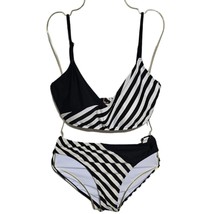 Summersalt Size 12 Black &amp; White Stripe Bikini Two Pieces Set - $39.95